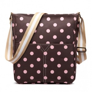 Miss LULU | Kabelka Lulu Dot crossbody II - hnědá