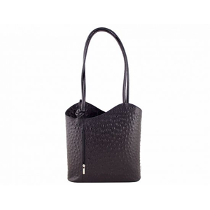 Borse Leather Italy | Kabelka Connie Ostrich kožená - černá