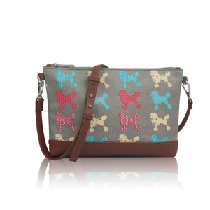 Miss LULU | Kabelka Small Crossbody Poodle - šedá