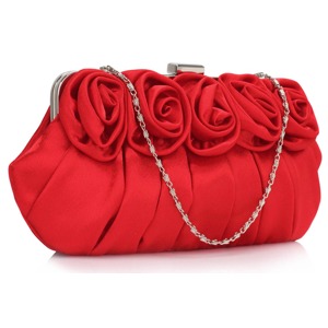LeeSun London | Psaníčko Fashion Satin Rose - červené