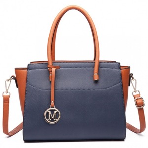 Miss LULU | Kabelka Mikky Tote - hnědá/modrá