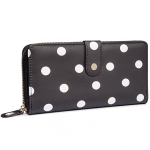 Miss LULU | Peněženka LULU Dot Mania long - černá