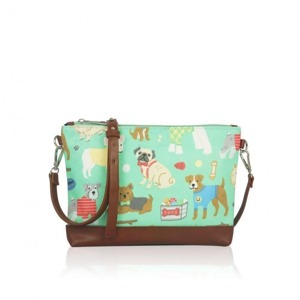 Miss LULU | Kabelka Small Crossbody Mix Dogs - zelená