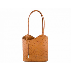 Borse Leather Italy | Kabelka Connie Ostrich kožená - hnědá