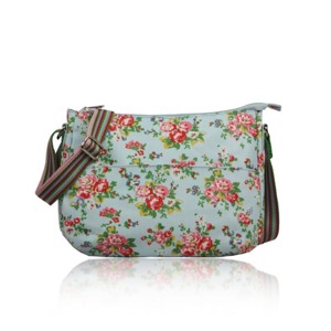 Miss LULU | Kabelka Berdi Floral Vintage - světle modrá