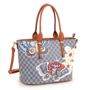 Borse Italy | Kabelka Borse Butterfly Shopper - modrá