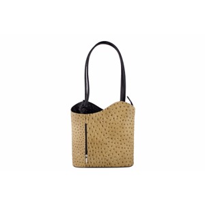 Borse Leather Italy | Kabelka Connie Ostrich kožená - béžová