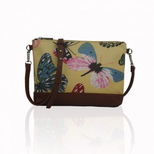 Miss LULU | Kabelka Small Crossbody Butterfly Dream - žlutá