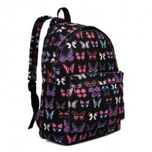 Miss LULU | Batoh Lulu Butterfly - černý
