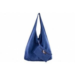 Borse Leather Italy | Kabelka Sylva shopper kožená - modrá