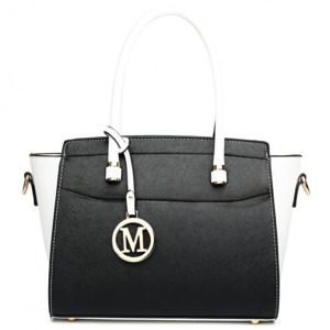 Miss LULU | Kabelka Mikky Tote mini - černá/bílá
