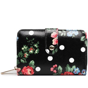 Miss LULU | Peněženka Floral Vintage - černá