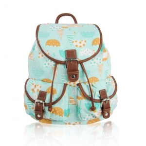Miss LULU | Batoh Retro Rain - modrý