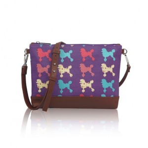 Miss LULU | Kabelka Small Crossbody Poodle - fialová
