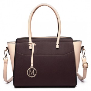 Miss LULU | Kabelka Mikky Tote - hnědá/béžová
