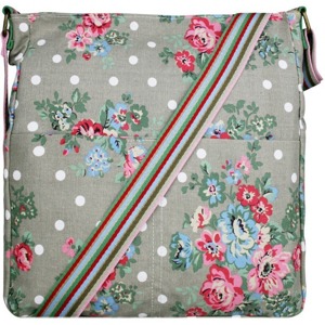 Miss LULU | Kabelka Korra Floral Vintage - šedá