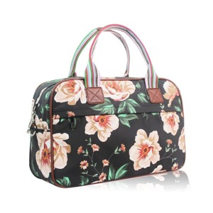 Miss LULU | Kabelka Sanny Flower Roses XL - černá černá