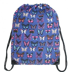 Miss LULU | Vak Stylish Cool Butterfly - tm. modrý