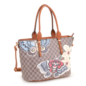 Borse Italy | Kabelka Borse Butterfly Shopper - hnědá