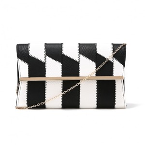 FabEngland | Psaníčko Lady Stripe - černá / bílá