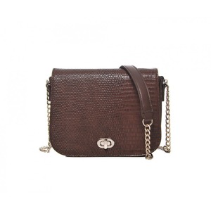 Intrigue | Kabelka Fashion Croc Crossbody - hnědá