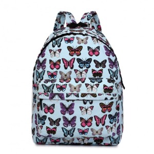 Miss LULU | Batoh Lulu Butterfly - světle modrý