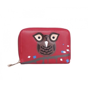 Miss LULU | Peněženka Cute Owls - červená