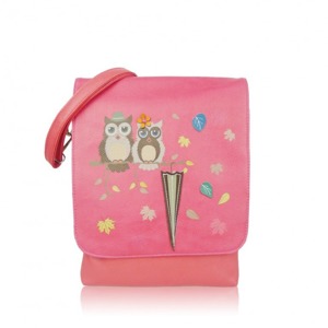 Mixone | Kabelka Owl Love crossbody - fuchsiová