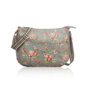 Miss LULU | Kabelka Berdi Floral Vintage - šedá