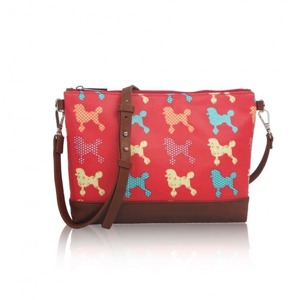 Miss LULU | Kabelka Small Crossbody Poodle - růžová