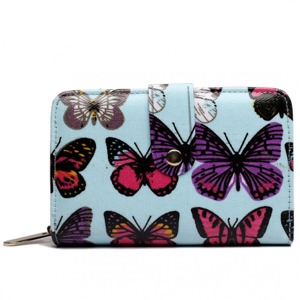 Miss LULU | Peněženka LULU Butterfly - modrá