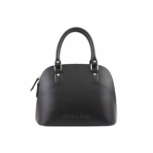 Borse Leather Italy | Kabelka Mugu Bowl kožená - černá