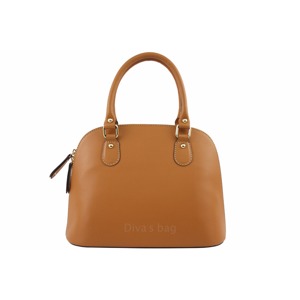 Borse Leather Italy | Kabelka Mugu Bowl kožená - hnědá